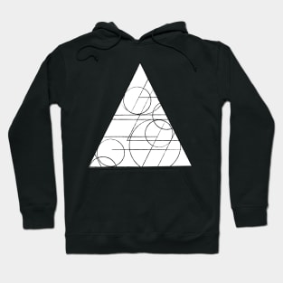 Geometric modern black white abstract Hoodie